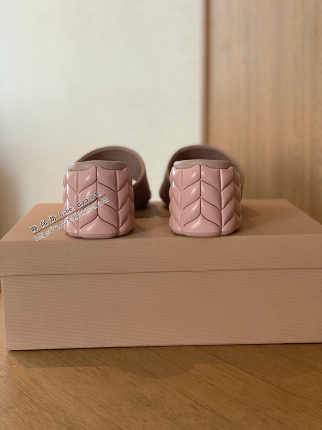 Gianvito Rossi專櫃款中跟拖鞋 定制羊皮女士拖鞋 dx3596
